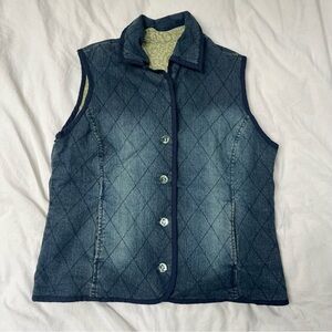 Women’s Tabi Reversible Quilted Denim Vest‎
